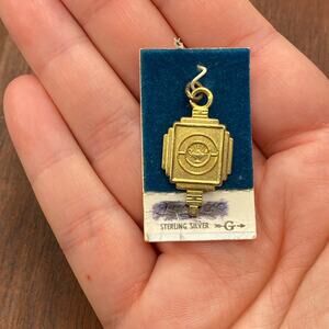 Vintage Griffith 925 Sterling Silver Masonic Lamp of Knowledge Pendant Charm